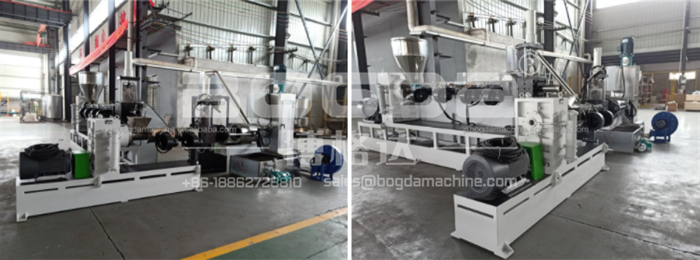 Waste Plastic Recycling Ring Cutting Die Pellet Extruder Machine For PP Granules