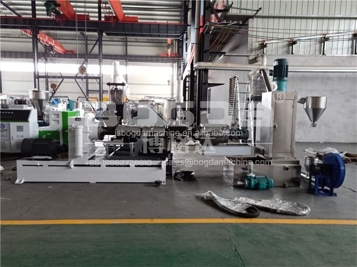 Waste Plastic Recycling Ring Cutting Die Pellet Extruder Machine For PP Granules