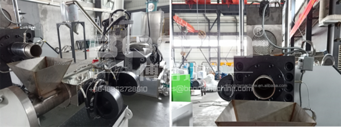 Waste Plastic Recycling Ring Cutting Die Pellet Extruder Machine For PP Granules