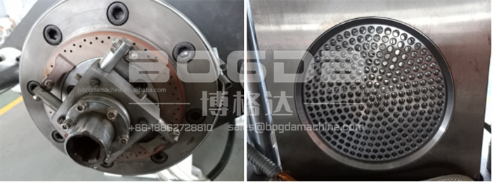 Waste Plastic Recycling Ring Cutting Die Pellet Extruder Machine For PP Granules