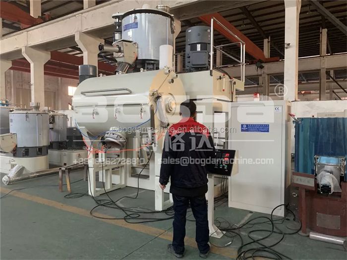 BOGDA 800/2500L High Speed Plastic Raw Material Heating Mixer Horizontal Cooling Mixing Machine