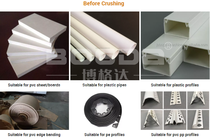 Recycling Scrap PVC Door Window Profiles Skirting Board Wall Panel Plastic Foaming Sheet Board Crusher Pulverizer Machine