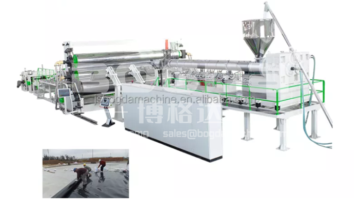 BOGDA PE Polyethylene Waterproof Geomembrane Roll Extrusion Production Line Extruder Machine For Geosynthetic