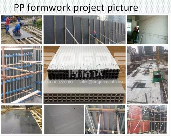 Building Material Formwork PP Plastic Concrete Formwork Construction Making Extrusion Machine