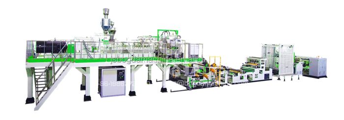 Making PLA PP PET PBS PBAT Plastic Sheet Extruder Extrusion Line Machine For Blister Packaging