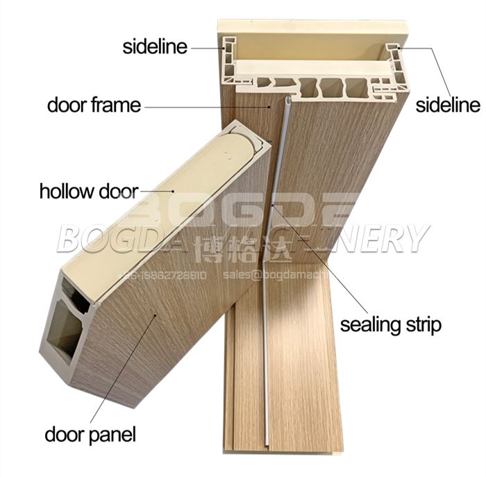 Exotic wooden design WPC door frame and profile extrusion line