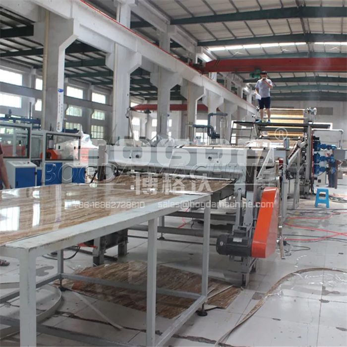 PVC artificial marble panel production line plastic sheet making machine