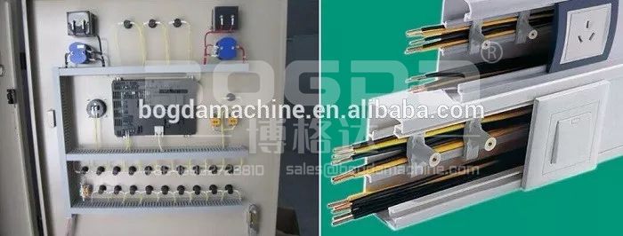 White color plastic cable duct PVC wire duct PVC trunking punching machine