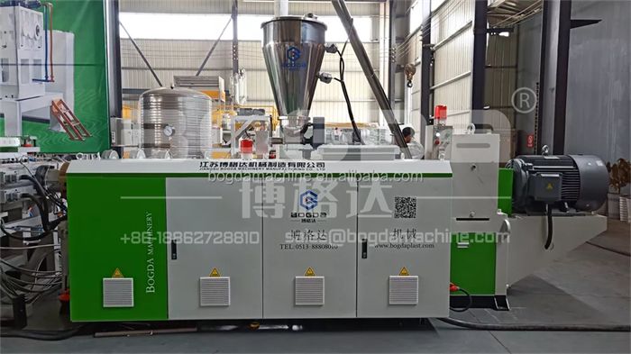 BOGDA 80 156 Double Screw PVC Pipe PVC Sheet WPC Board Plastic Extruder Machine With Melt Pressure Sensor