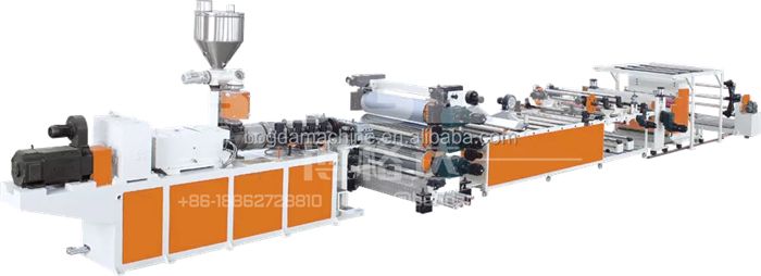 BOGDA Blister Plastic Sheet Extruder Transparent PVC Rigid Film Production Line Stationery Card PVC Thin Plate Making Machine