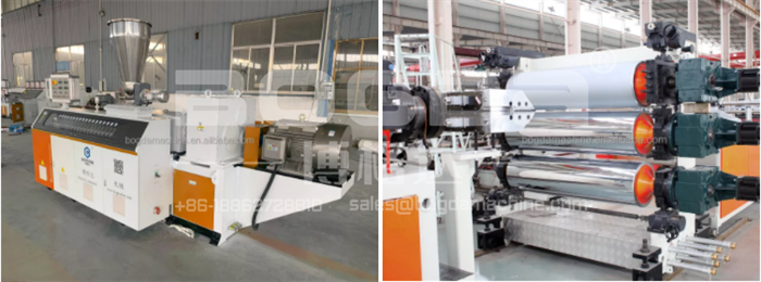 BOGDA Blister Plastic Sheet Extruder Transparent PVC Rigid Film Production Line Stationery Card PVC Thin Plate Making Machine