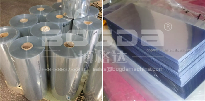 BOGDA Blister Plastic Sheet Extruder Transparent PVC Rigid Film Production Line Stationery Card PVC Thin Plate Making Machine