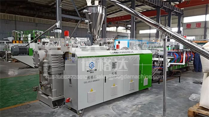 BOGDA 80/173 Conical Twin Screw Crust Foam Board Extruder Making Machine