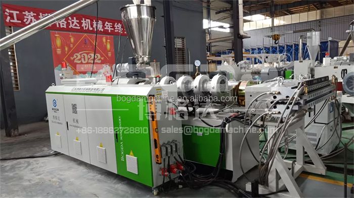 BOGDA 80/173 Conical Twin Screw Crust Foam Board Extruder Making Machine