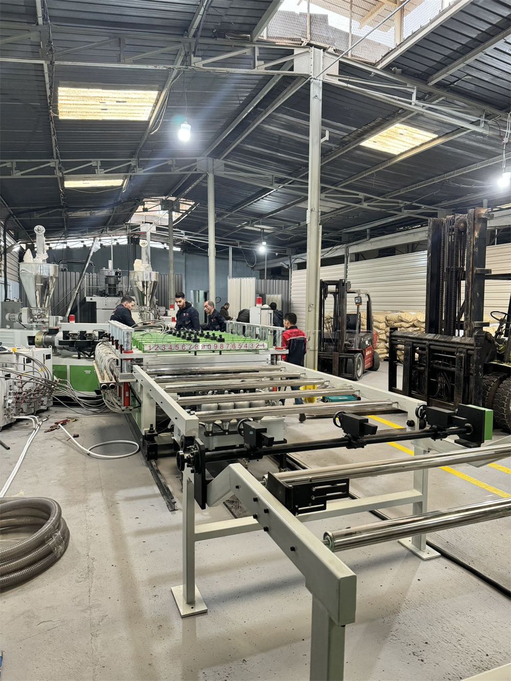 Testing PVC Foam board Extrusion Machine in Algeria